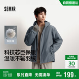森马（Semir）王安宇同款棉服男发热科技棉外套三防25冬保暖棉衣109725112104