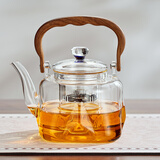 忆壶茶煮茶壶玻璃茶具蒸煮双内胆大容量耐热提梁壶新款家用泡茶壶茶具