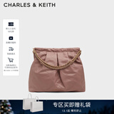 CHARLES&KEITH子母链条大容量流浪包托特包单肩斜挎包女包生日礼物CK2-40671449 【L号】CK2-40671539Mauve紫红色 L
