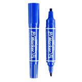 BUNKI记号笔油性大头笔马克笔双头物流玻璃钢材纸箱防水不可擦 10支 蓝色