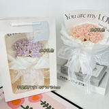 帕提拉（patila）手工自制diy仿真不凋谢玫瑰花束手捧花材料包送女朋友七夕礼物 浪漫粉玫瑰52朵+开窗礼袋+LED灯