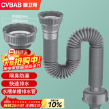 橱卫帮（CVBAB）厨房洗菜盆池单槽下水管水槽排水管配件伸缩软管通用CS821