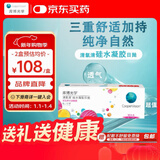 库博光学清氧清进口透明隐形眼镜硅水凝胶日抛30片装 150度