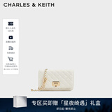 CHARLES&KEITH经典菱格链条小方单肩斜挎包包女包生日礼物圣诞礼物CK2-70160131 Cream奶白色 小包