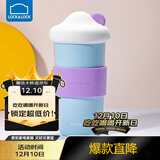 乐扣乐扣（LOCK&LOCK）陶瓷杯带盖马克杯女可爱咖啡杯早餐办公室水杯 蓝色 510ml