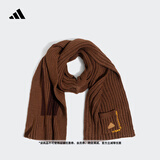 adidas简约舒适保暖针织运动围巾男女阿迪达斯官方 棕色 OSFM