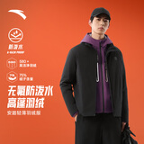 安踏（ANTA）面包羽绒服丨四防短款羽绒服男冬季立领夹克外套男士加厚保暖棉服 【商务羽绒】基础黑7920-2 3XL