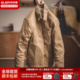 马登工装 美式重磅古着黄石帆布油蜡夹克阿美咔叽硬汉猎装外套男 卡其色 （无需水洗） 3XL （190/108A）