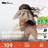 蕉下（beneunder）遮阳帽子防晒帽女防紫外线太阳帽贝壳空顶帽便携TS550灰