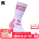 酷峰（kufun）专业轮滑袜加厚加长成人儿童溜冰旱冰滑冰鞋袜子男女 粉红色 26-34码