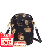 小熊依恋布艺可爱手机包女单肩斜挎包韩版潮手机袋零钱包迷你小包