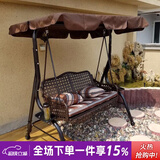 紫叶户外秋千藤椅室内吊椅庭院花园吊床摇椅阳台吊篮宿舍室外成人秋千 冰咖啡藤编棕色-双人位【含坐垫抱枕】
