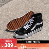 万斯范斯官方 经典款SK8-Hi经典款高街复古男鞋女鞋板鞋运动鞋 黑色 38.5