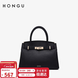 红谷包包牛皮单肩手提包大容量手拎包通勤女士铂金包 元旦生日礼物