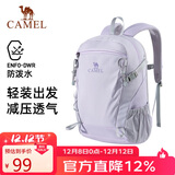 骆驼（CAMEL）云影雪糕包双肩背包防水男旅行轻量男女学生户外徒步登山包丁香紫