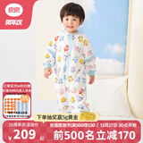 良良（liangliang）婴儿睡袋夏季空调房防踢被宝宝纯棉可拆袖儿童睡袋 拼图蓝·寒冬款【适合10-15℃】 M（建议身高70-85cm）