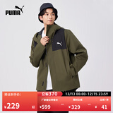 彪马（PUMA）男子修身山系户外机能风运动拉链连帽梭织夹克外套848287 橄榄绿-02 M (175/96A)