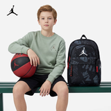 Jordan耐克AJ乔丹双肩男女书包简约涂鸦大容量隔层双肩包背包