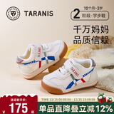 泰兰尼斯秋季学步鞋男宝宝鞋子女童婴儿鞋透气软底机能鞋米白20码