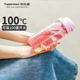 特百惠（Tupperware）乐趣550ML塑料杯夏季男女学生便携运动水杯子大容量双饮口 柔蜜粉