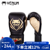 VENUM毒液竞争者拳击手套训练泰拳散打搏击拳套拳击套 黑金 12OZ