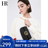 HR赫莲娜包包女包时尚女小方包头层牛皮单肩包简约链条包圣诞礼物 黑色