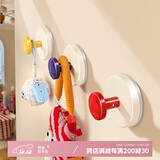 八海鸟多巴胺吸盘挂钩4个浴室门后挂衣架卫生间厨房强力承重无痕粘贴