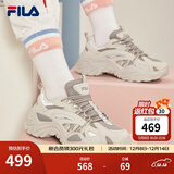 FILA斐乐SOFIA鱼刺鞋女鞋跑步鞋复古老爹鞋女增高鞋休闲鞋 南极灰/合金灰-AG 38