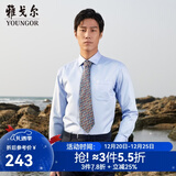 雅戈尔（YOUNGOR）长袖衬衫男DP免烫衬衫纯棉面料抗皱易打理新品 GLDP10171IJA浅蓝色 42