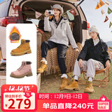 骆驼（CAMEL）【山丘】经典大黄靴户外工装马丁靴 L23W076065R 土黄（绒里） 37