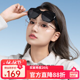 海俪恩偏光墨镜套镜太阳镜女可套近视眼镜开车专用墨镜男防紫外线NT002 P01【亮黑+灰片】