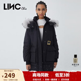 金羽杰冬季新潮羽绒派克服女中长款大毛领连帽拼接羽绒服女士Y21606161