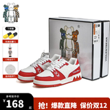 暴力熊（VIOLENTBEAR）男鞋冬季新款透气低帮板鞋休闲运动鞋子潮鞋百搭女鞋情侣鞋轻奢潮 白红色 42