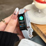 SAE 智能手表男女学生时尚款运动手表多功能心率血压睡眠监测电子表适用于安卓ios手机生日礼物 浅灰色【表盘切换+运动计步】