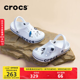 卡骆驰洞洞鞋贝雅卡骆班轻便耐磨一脚蹬休闲鞋|205089 白/深蓝-126 46 /47(300mm)