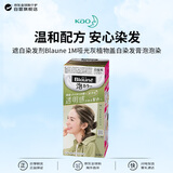 花王（KAO）遮白染发剂Blaune 1M哑光灰植物盖白染发膏泡泡染原装进口