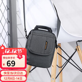 高尔夫GOLF单肩包男士休闲帆布迷你斜挎包防泼水潮流帆布包百搭小包随身挂包时尚手机包5I596335J灰色