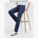 佐丹奴猫须牛仔裤男新款中腰合体直筒男裤复古风牛仔长裤13115046