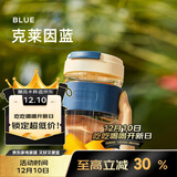 乐扣乐扣（LOCK&LOCK）男女杯子便携咖啡杯高颜值耐热泡茶杯玻璃杯硅胶防烫杯套苏打杯 蓝色（直饮口）