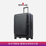 爱可乐（Echolac）前开盖行李箱可扩展拉杆箱高品质TSA旅行箱PC183F 24英寸 黑色
