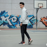 凌克公牛运动外套男开衫宽松休闲长袖卫衣2026春季拉链上衣情侣款学生潮流 灰色 4XL