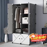 安尔雅衣柜简易组装成人双人衣橱简易衣柜出租房组合塑料单人