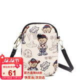 小熊依恋布艺可爱手机包女单肩斜挎包韩版潮手机袋零钱包迷你小包
