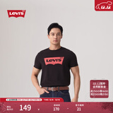 Levi's李维斯情侣美式宽松印花时尚简约舒适潮流纯棉圆领短袖T恤 黑色 002A0-0001 M