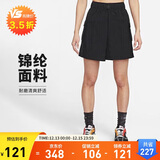 耐克（NIKE）女运动短裤 夏季 梭织 户外工装 宽松耐磨 DM6248-010 黑 S