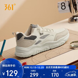 361°运动鞋男秋冬季革面增高厚底休闲通勤老爹跑步鞋子男672446727-2