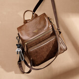 老人头女士双肩包女大容量背包女书包运动旅行包女包女友妇女神节礼物