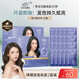 章华（SAVOL）啫喱泡泡染发乳自然黑*2盒(洗洗黑染发剂男士女士)新老包装随机发