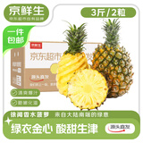 京鲜生 徐闻香水菠萝 净重3斤 单果650g+ 2粒 生鲜水果源头直发