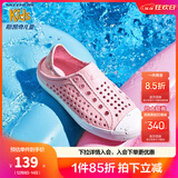 Skechers斯凯奇儿童洞洞鞋夏季凉鞋男女童涉水溯溪鞋防滑沙滩拖鞋91995L 浅粉色/LTPK 35